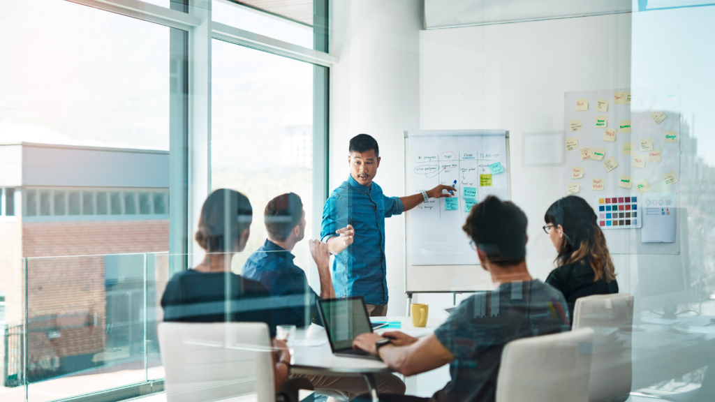TekBis team collaborating in a modern US office