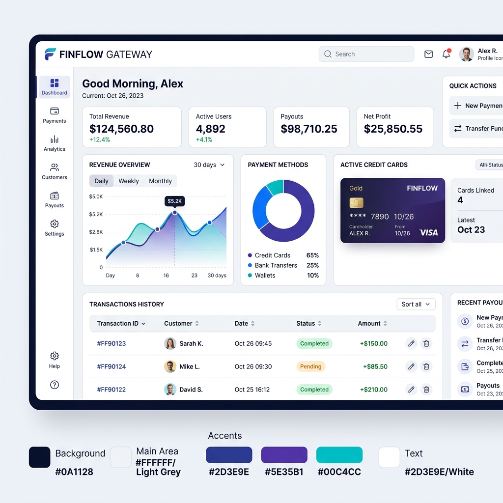 PaySwift Gateways Mockup